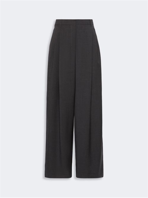 Pantalone palazzo in pura lana natural stretch S' MAX MARA | 2629136091600016